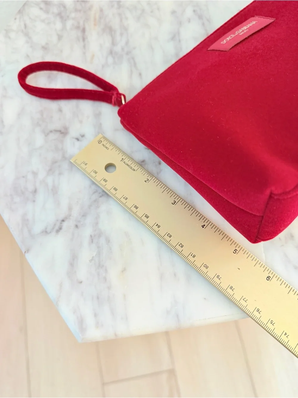 💋 Dolce & Gabbana Beauty Red Velvet Pouch Cosmetics Makeup Bag